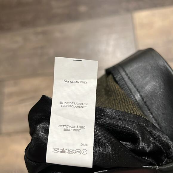 NWT Kensie Tweed Mini Skirt Green Black Size 12 - Picture 8 of 11